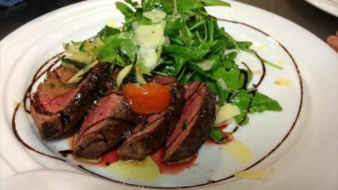 Rumpsteak mit Rotweinreduktion